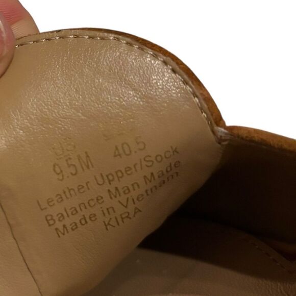 Sam Edelman Kira Bit Brown Leather Suede Mule Loafers with Gold Accent 9.5M - Picture 8 of 10